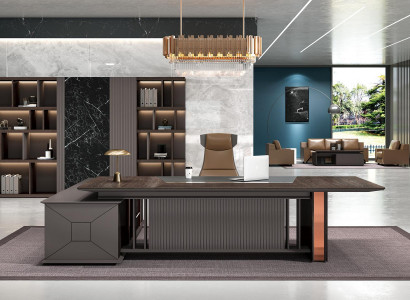 Schreibtisch Tisch Büro Einrichtung Arbeitstisch Kanzlei Aktenschrank 2tlg.